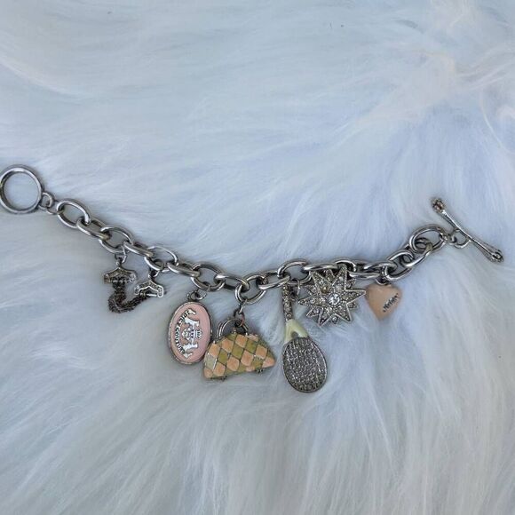 Juicy Couture Y2K Silvertone Vintage Charm Bracelet - Picture 4 of 8